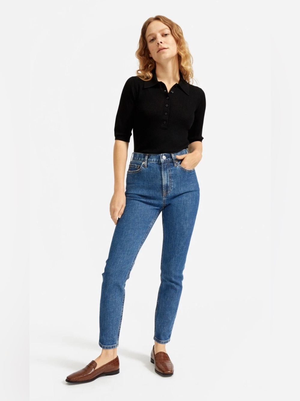 Everlane High Rise medium wash skinny jeans size 30 regular